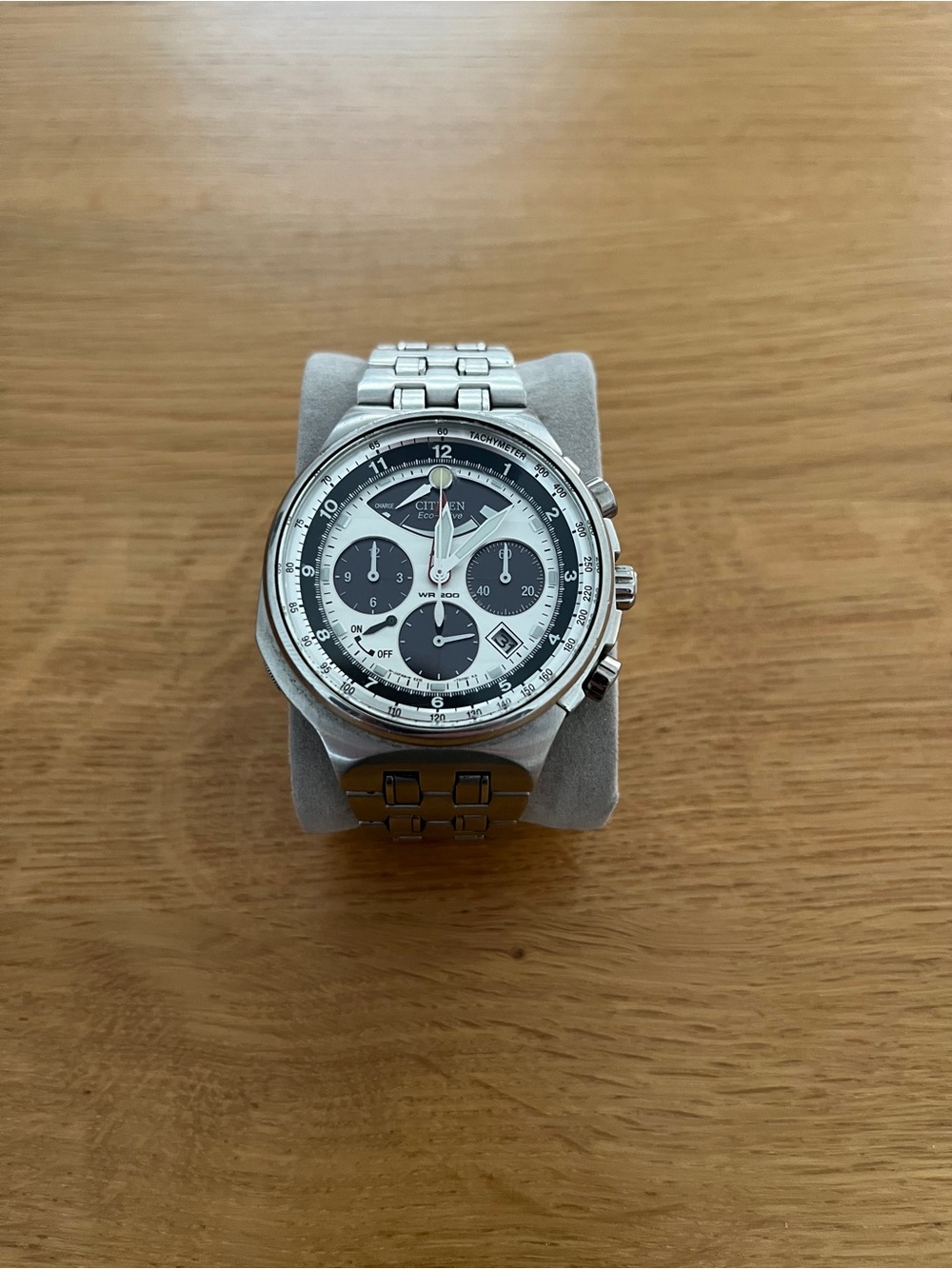 Citizen Promaster Eco Drive Power Reserve Silver Men’s Chronograph Quartz Watch